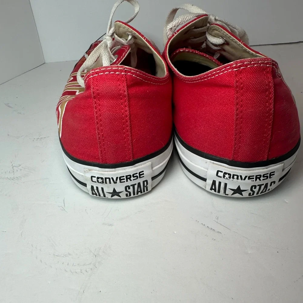 Converse Chuck Taylor All Star Low Top San Francisco 49ers Custom Red Mens Shoes - Picture 9 of 16